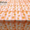 Watercolor Apricots Gingham Fabric