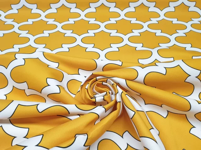 Yellow Moroccan Tiles Fabric