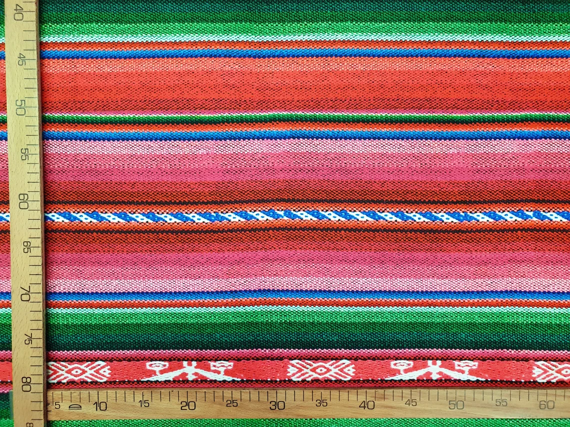 Pink Anatolian Kilim Upholstery Fabric