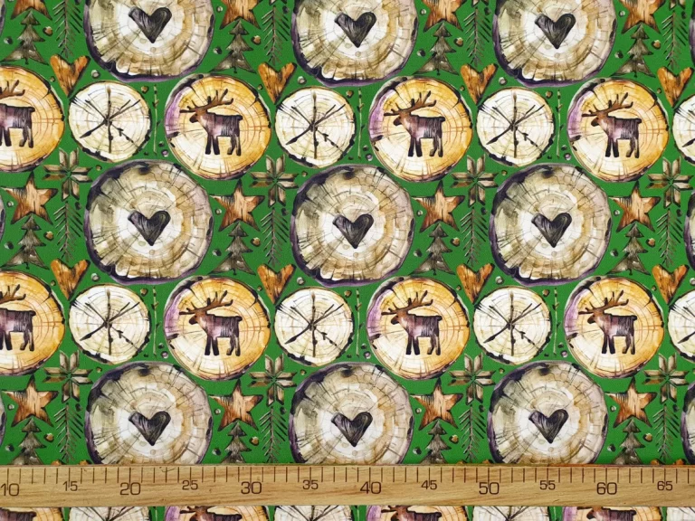 Winter Deers and Woods Fabric