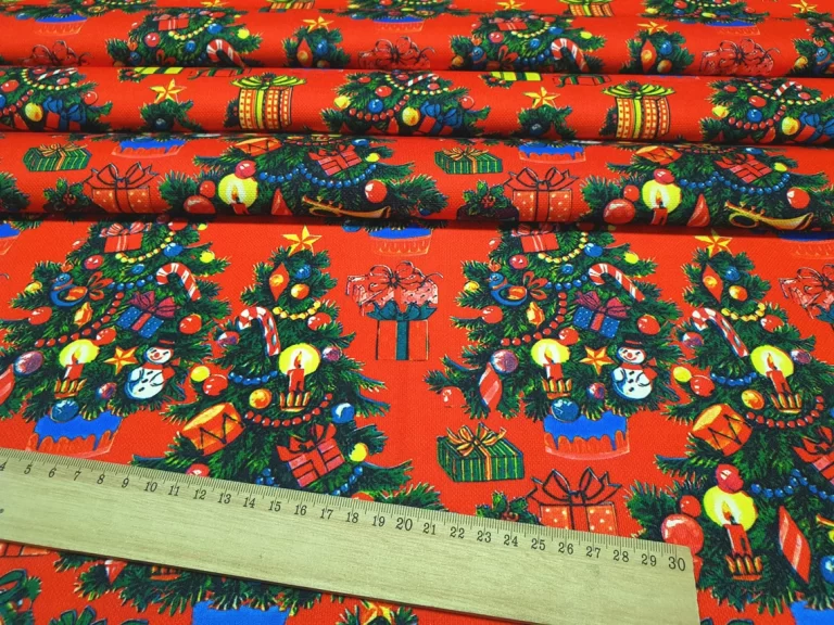 Christmas Trees and Toys Fabric by the Yard