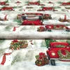 Red Trucks and Christmas Trees Fabric