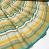 Turquoise Mustard Yellow Striped Fabric