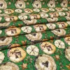 Winter Deers and Woods Print Fabric by the Yard