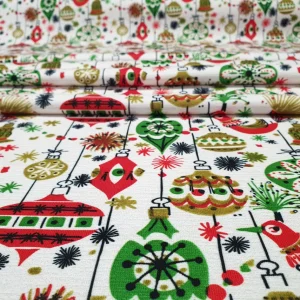 Christmas Tree Toys Fabric - New Year Fabric by the Yard
