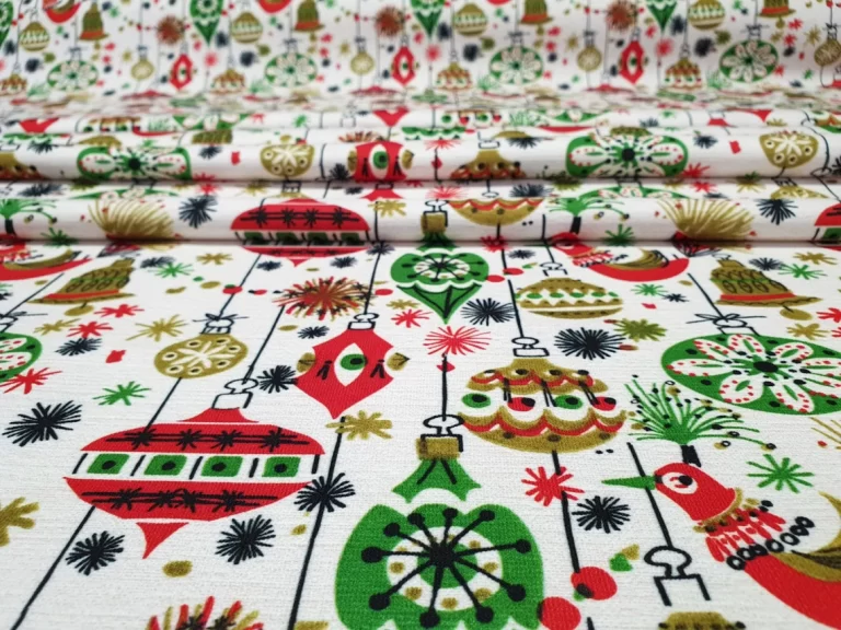 Christmas Tree Toys Fabric - New Year Fabric by the Yard