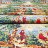 Antique French Toile de Jouy Fabric by the Yard