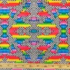 Rainbow Pastel Art Ckeckered Fabric