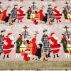 Christmas People on the Street Fabric