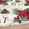 Red Trucks and Christmas Trees Fabric