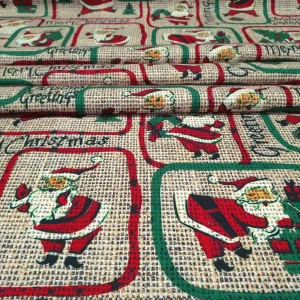 Santa Claus and Christmas Gifts Fabric by the Yard
