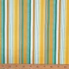Turquoise Mustard Yellow Striped Fabric