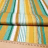 Turquoise Mustard Yellow Striped Fabric