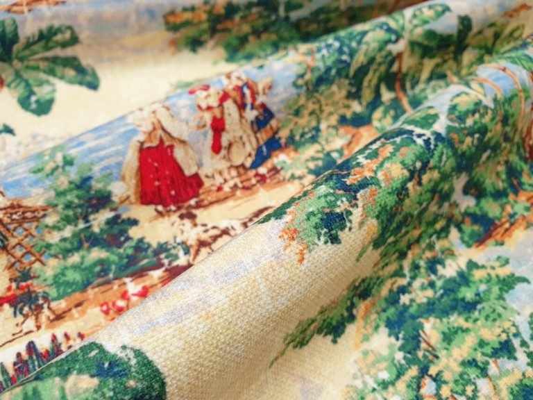 Antique French Toile de Jouy Fabric by the Yard