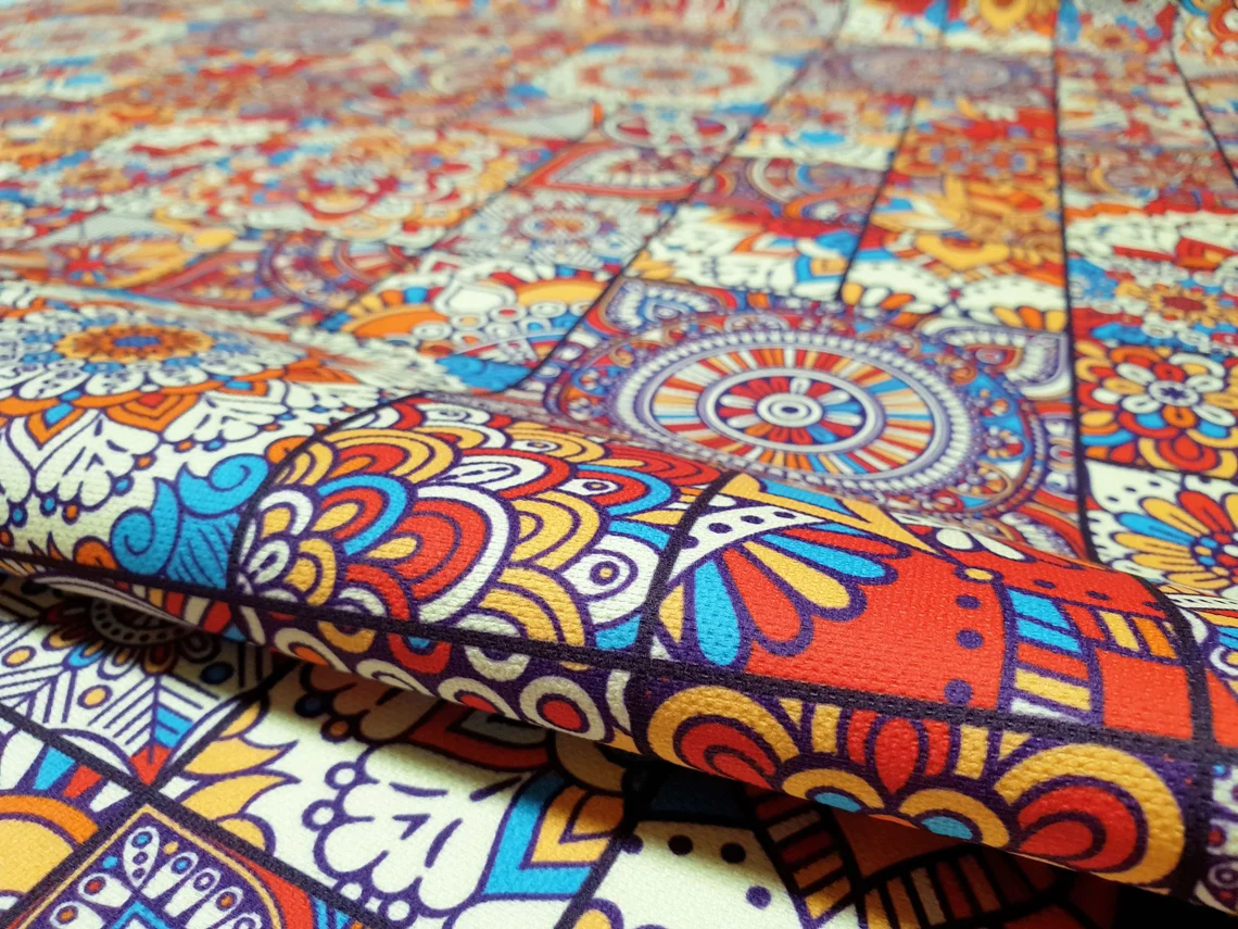 Ethnic Mandala Flowers Fabric