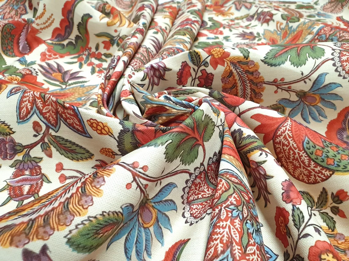 Vintage Floral Print Fabric
