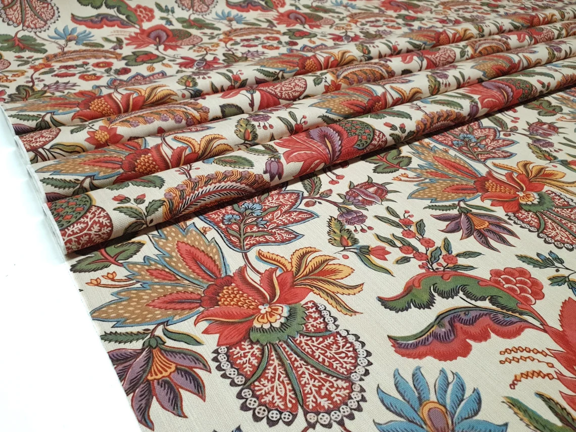 Vintage Floral Print Fabric