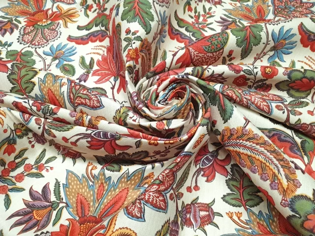Vintage Floral Print Fabric