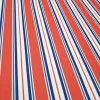 Living Coral Navy Blue Striped Fabric