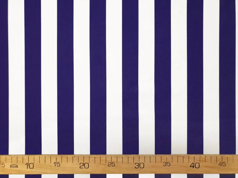 Navy Blue Striped Fabric