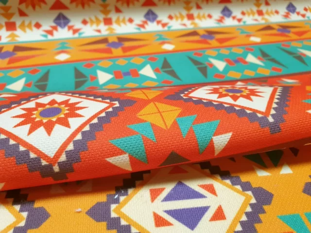 Tribal Native Aztec Print Fabric by the Yard
