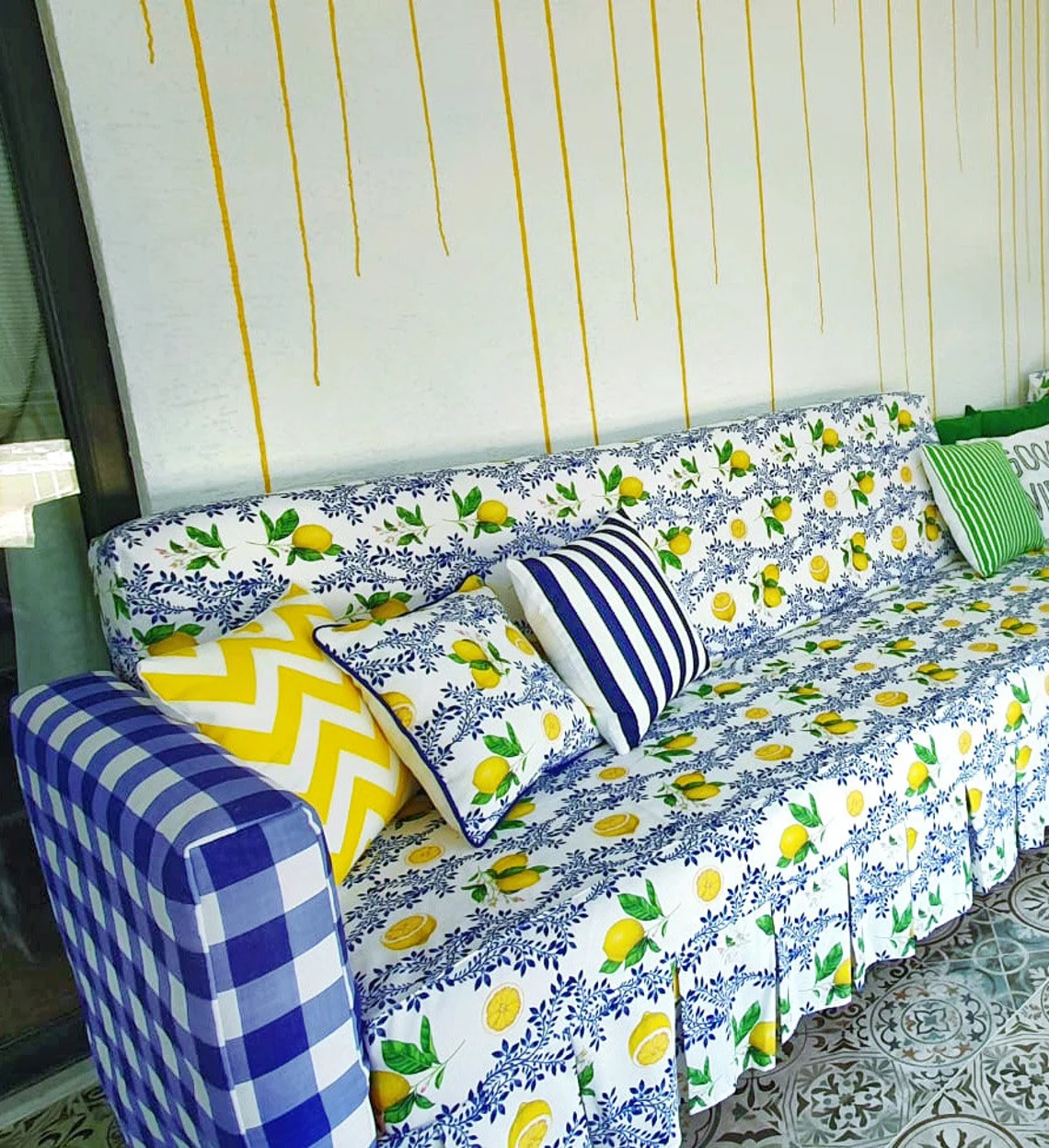 Floral Majolica Lemon Fabric