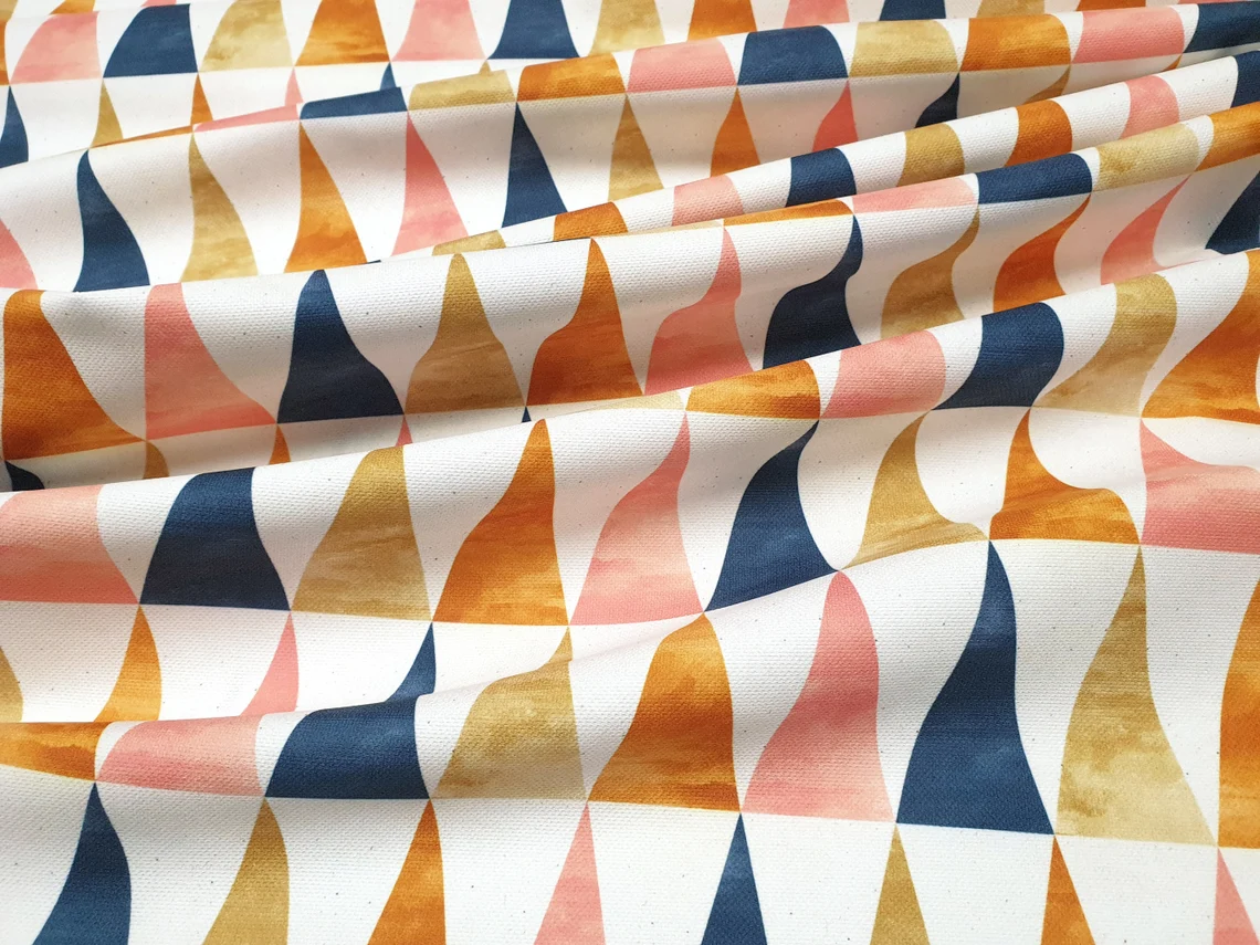 Scandinavian Triangles Fabric by the Yard