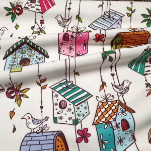 Birds and Nests Fabric