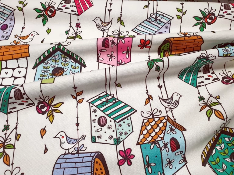 Birds and Nests Fabric