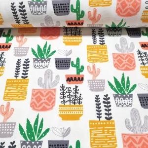 Cactus Cacti in Pots Fabric - Cute Scandinavian Cactus