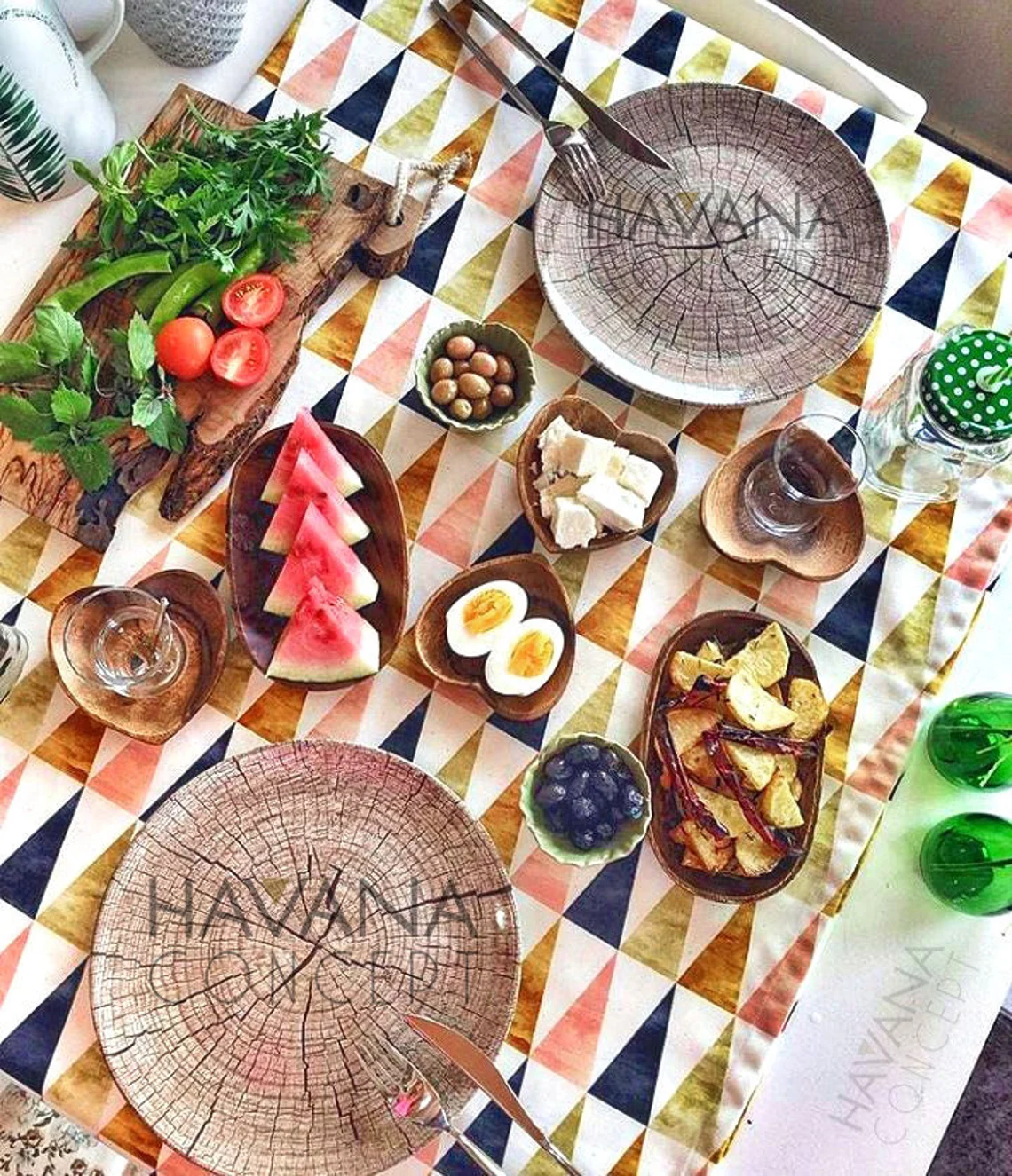 Scandinavian Triangles Fabric by the Yard