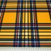 Orange Plaid Upholstery Fabric - Tartan Print