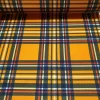 Orange Plaid Upholstery Fabric - Tartan Print