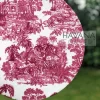Maroon Indian Toile de Jouy Fabric