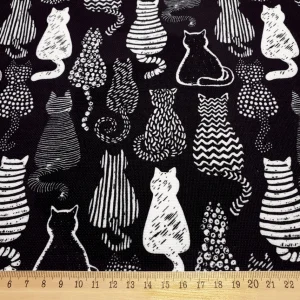 Pack of Cats Fabric