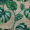 Green Monstera Leaves Fabric