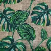Green Monstera Leaves Fabric