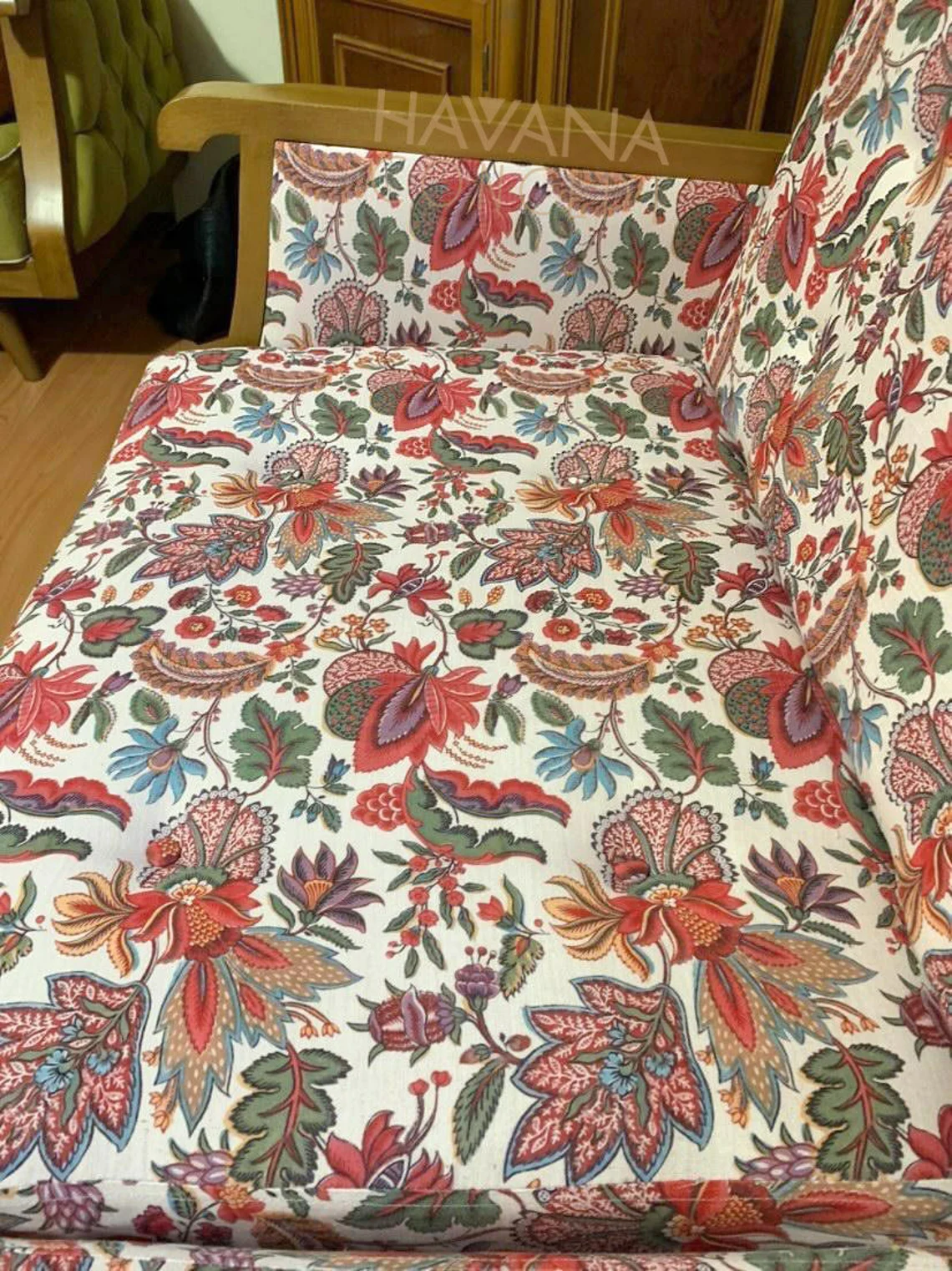 Vintage Floral Print Fabric