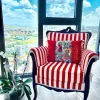 Red Striped Fabric