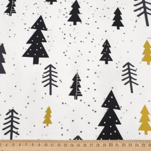 Scandinavian Trees Woodland Fabric