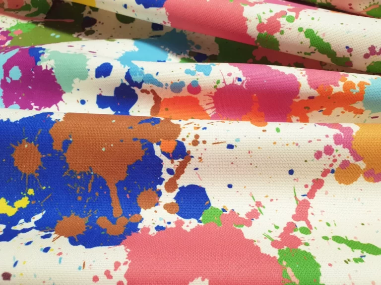 Bohemian Rainbow Splatter Fabric by the Yard