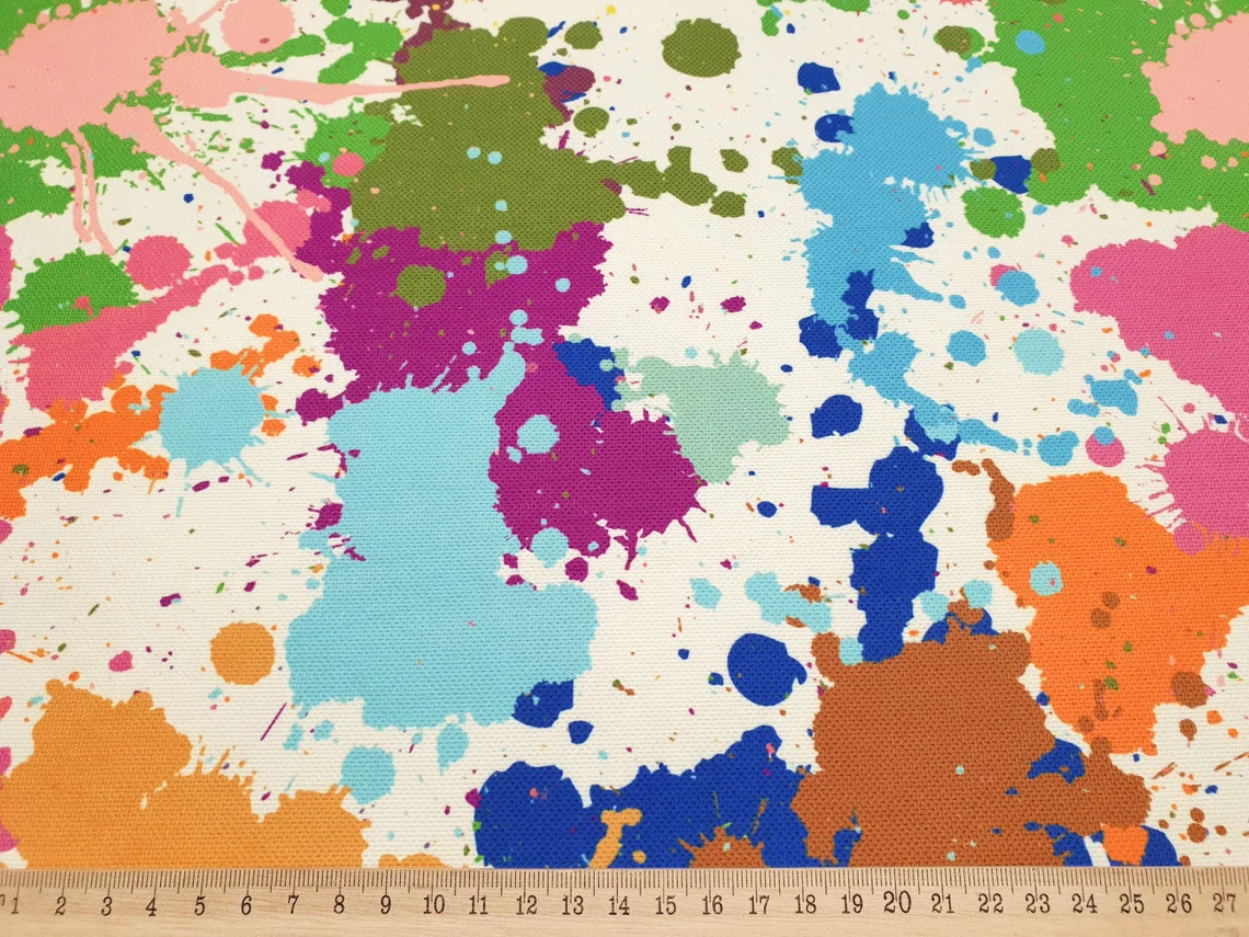 Rainbow Splatter Fabric