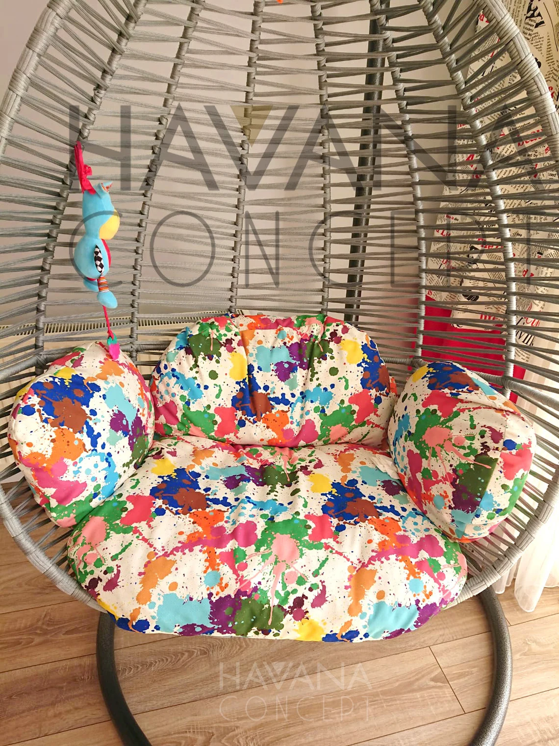 Bohemian Rainbow Splatter Fabric by the Yard