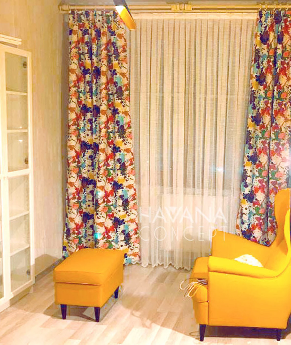 Bohemian Rainbow Splatter Fabric by the Yard