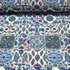 Turkish Blue Ceramic Tiles Fabric