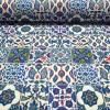 Turkish Blue Ceramic Tiles Fabric