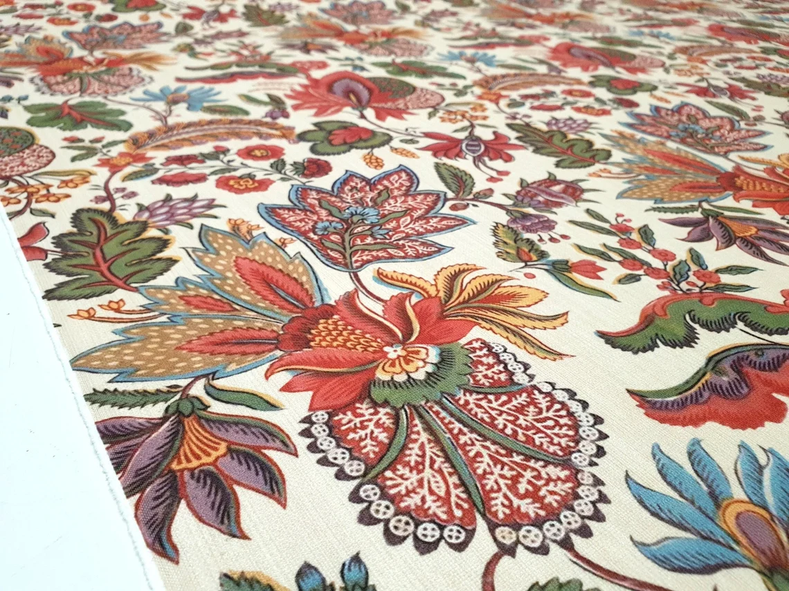 Vintage Floral Print Fabric