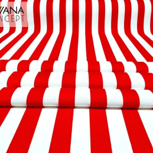 Red Striped Fabric
