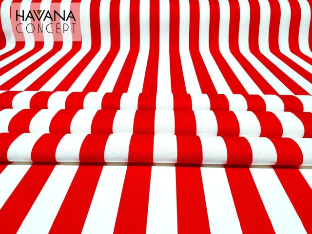 Red Striped Fabric
