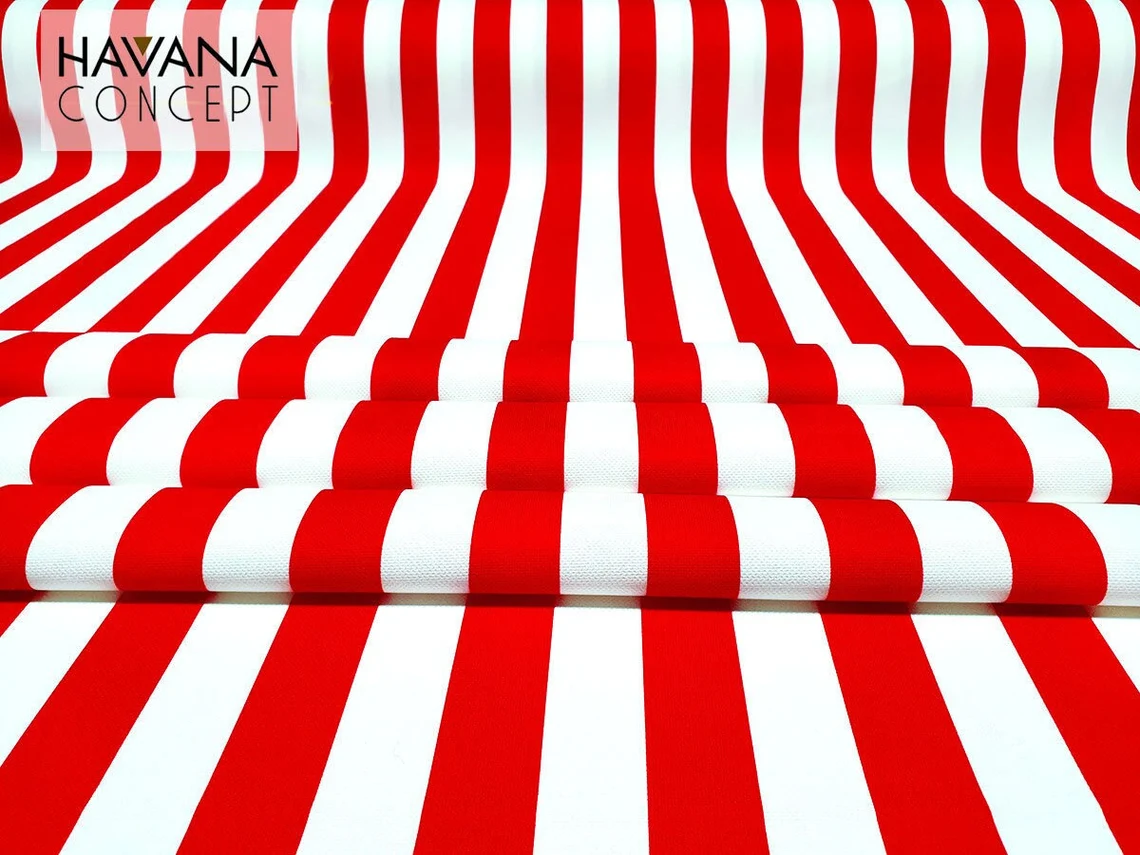 Red Striped Fabric